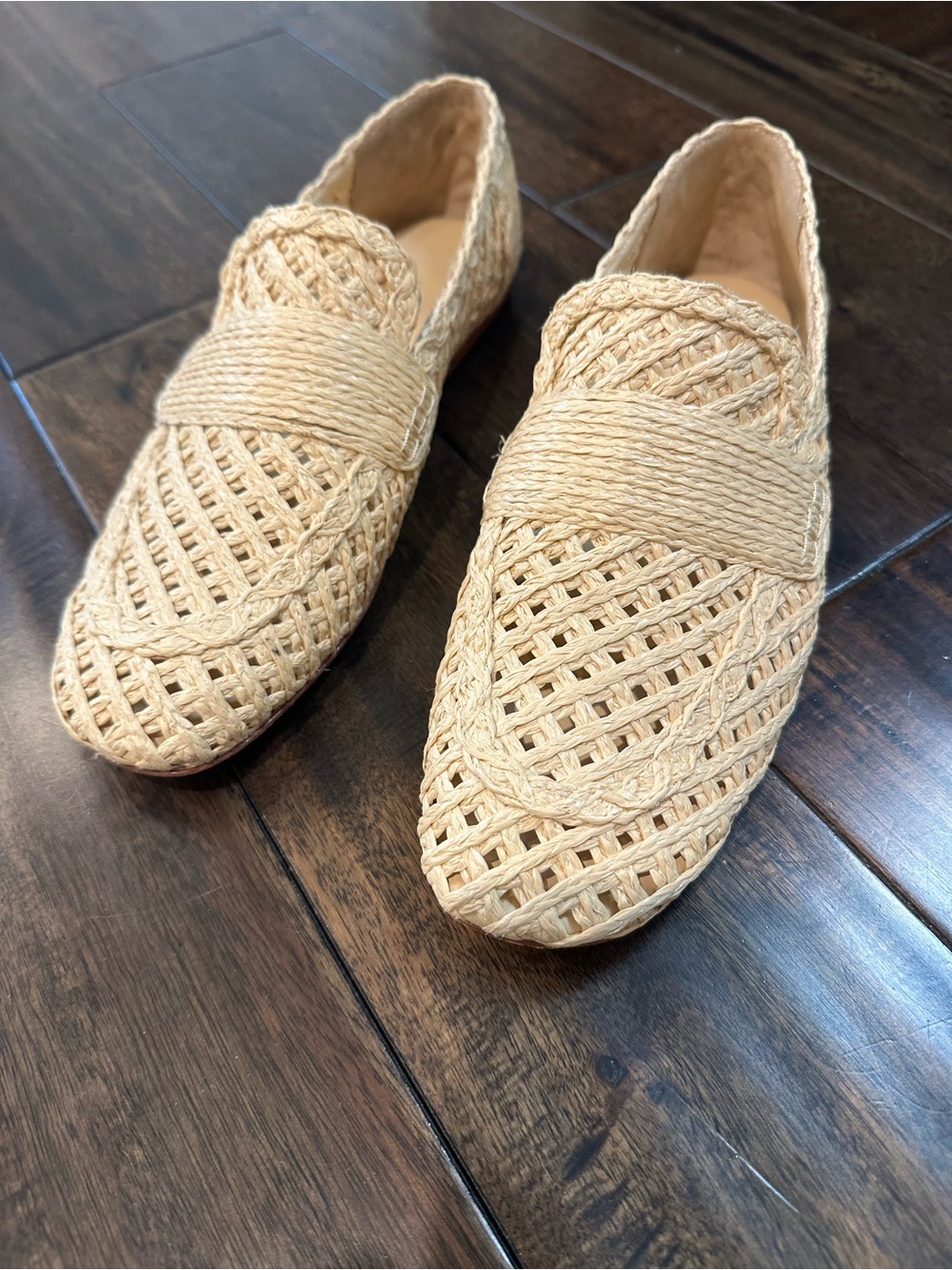 Vince Raffia Davis Woven Loafer Flats in Natural - Picture 2 of 7